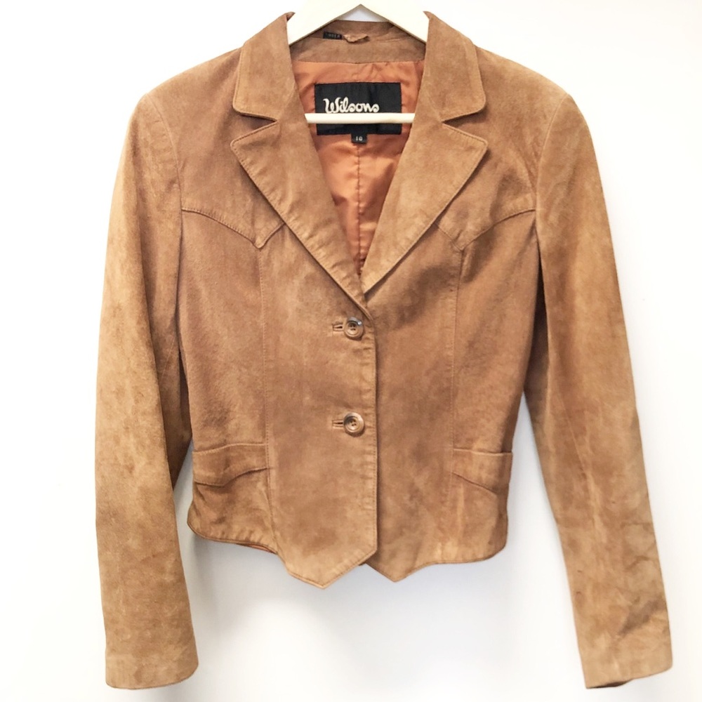 Wilson Genuine Leather Brown Suede Jacket.  SZ 10